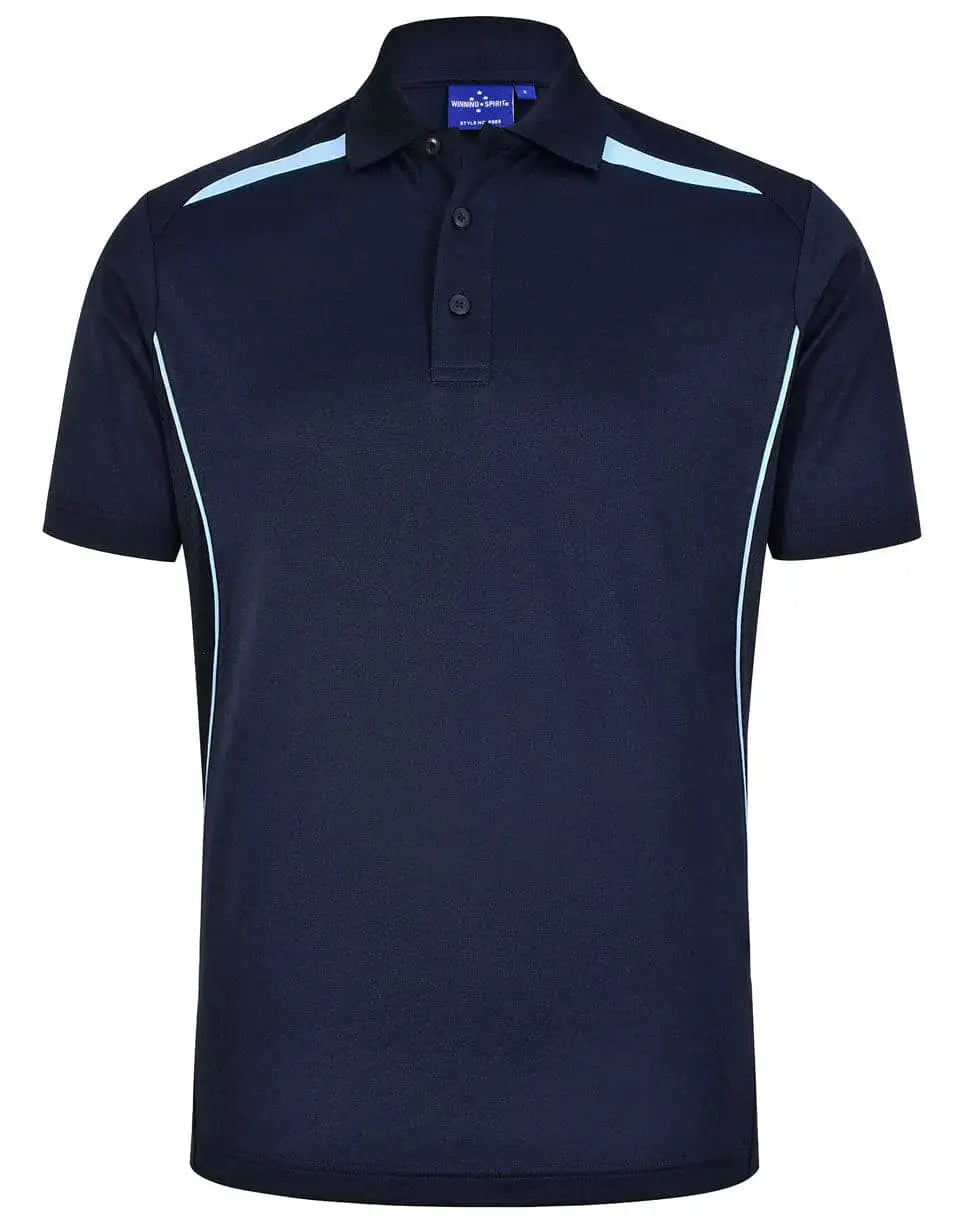 Winning Spirit Men's Sustainable Poly-Cotton Contrast Polo Shirt PS93 Metro Workwear.